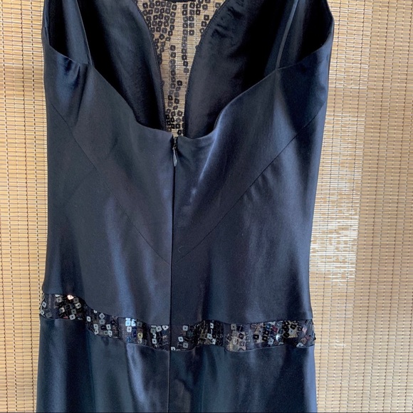 Dina Bar-El Black 100% Silk Gown/Cocktail Dress - Picture 5 of 8